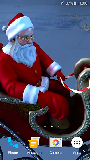 santa claus live wallpaper,papá noel,personaje de ficción,navidad,nochebuena,juegos