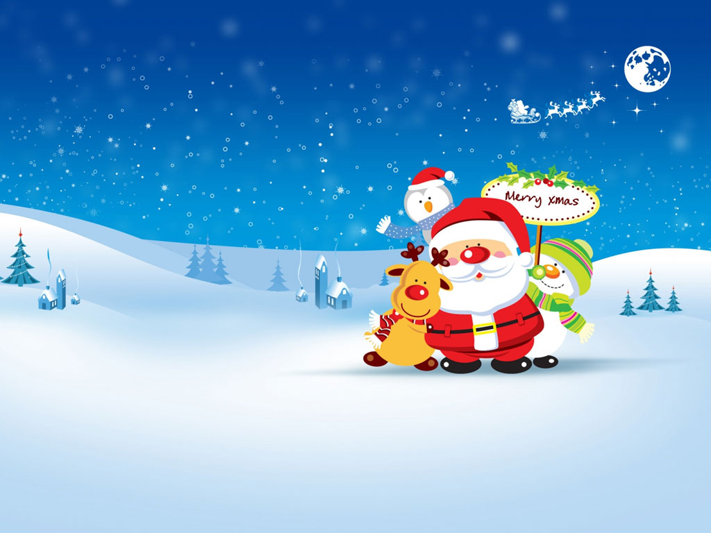weihnachtstapete für kinder,weihnachtsmann,karikatur,erfundener charakter,weihnachten,heiligabend
