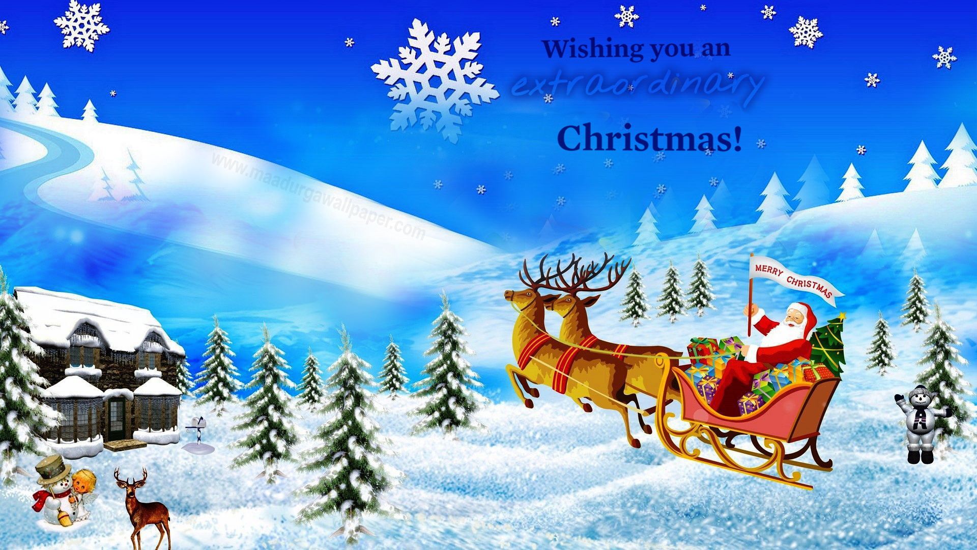 산타 클로스 배경 화면 무료 다운로드,산타 클로스,순록,크리스마스 이브,사슴,크리스마스