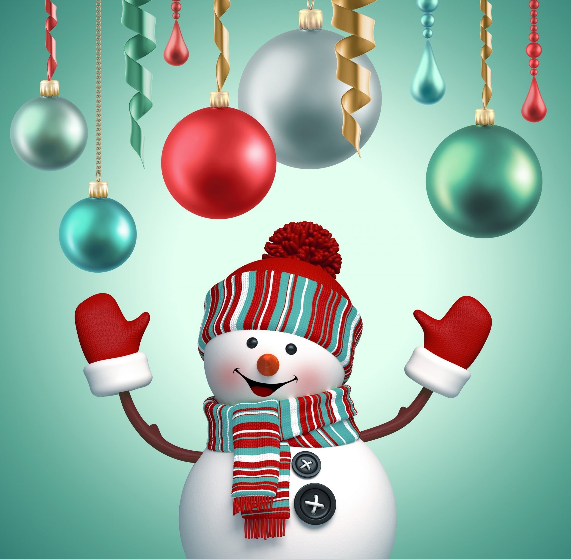 かわいいメリークリスマスの壁紙,クリスマスオーナメント,休日の飾り,クリスマス,雪だるま,クリスマスの飾り