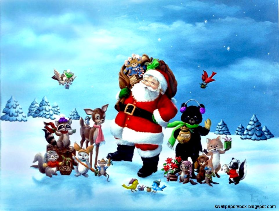 santa claus wallpaper hd,animated cartoon,santa claus,cartoon,christmas,fictional character
