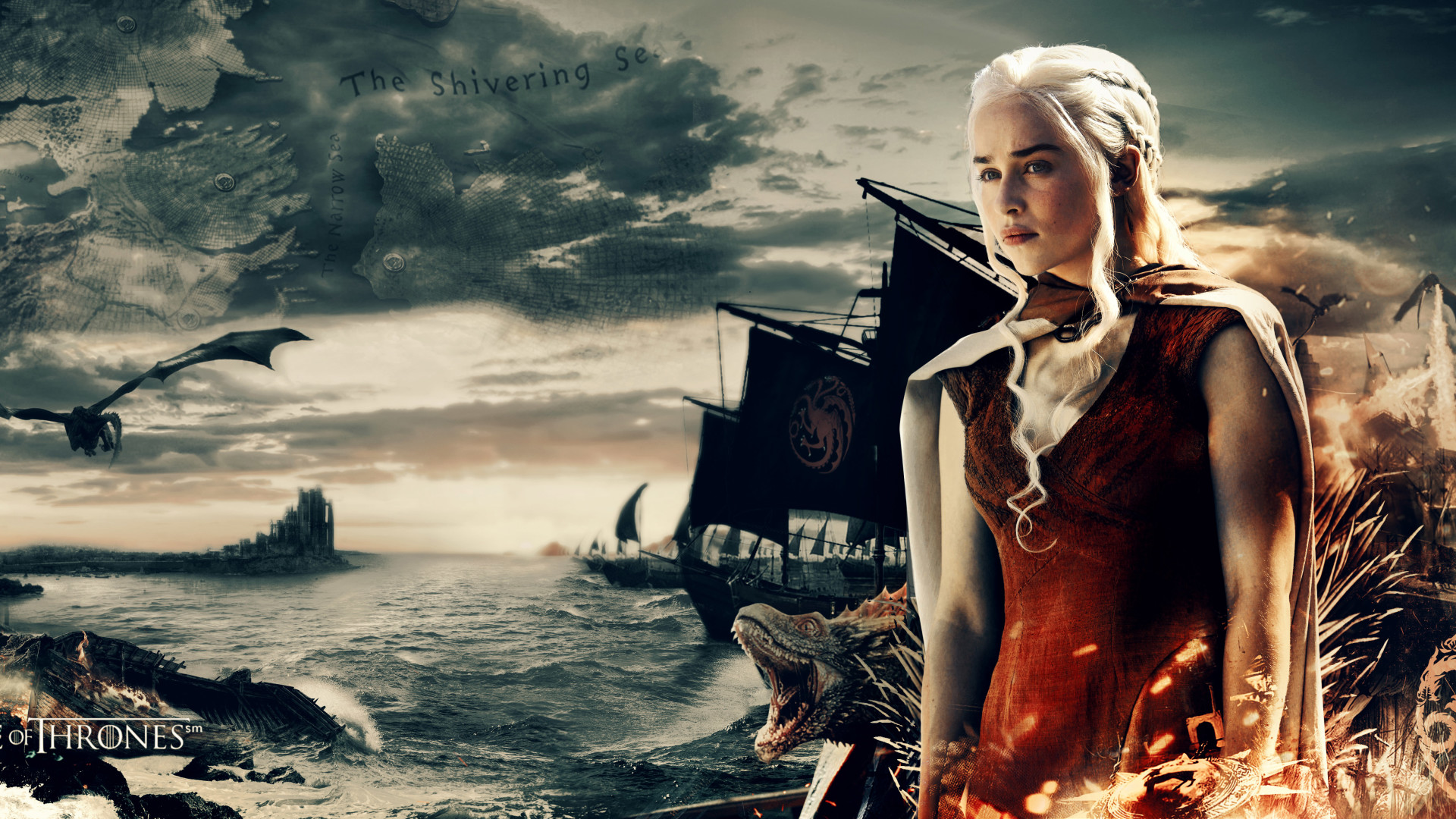 daenerys wallpaper hd,cg artwork,sky,mythology,digital compositing,photography