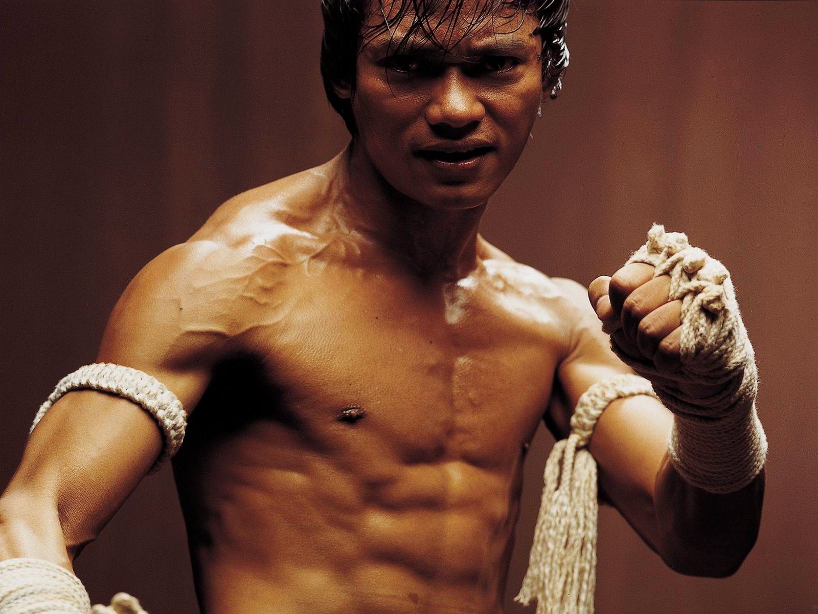 tony jaa fondo de pantalla,descalzo,carrocero,cofre,abdomen,culturismo