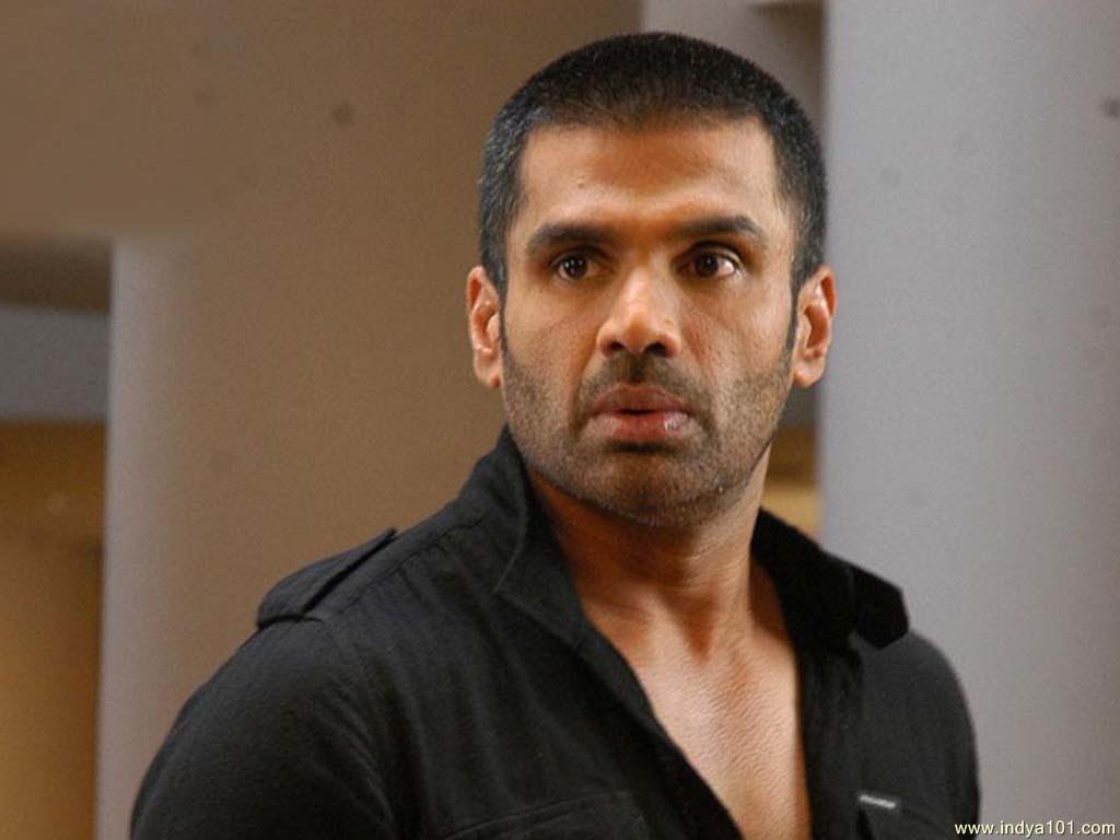 sunil shetty tapete,stirn,kiefer