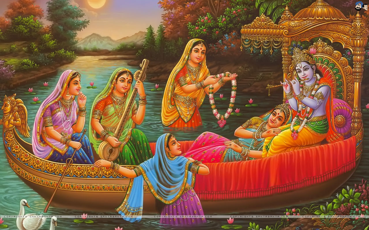 gopi wallpaper,painting,veena,mythology,art,visual arts