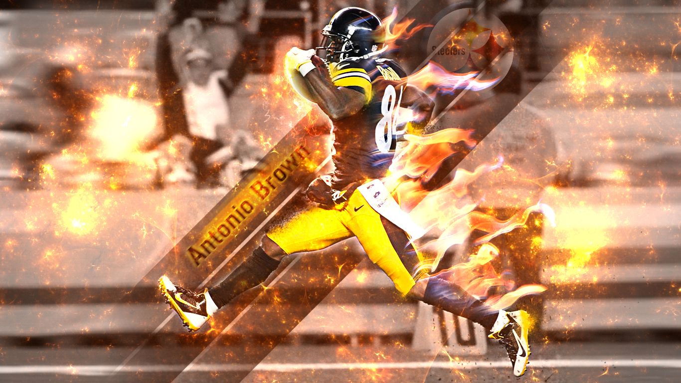 antonio brown wallpaper hd,yellow,games,super bowl,american football,fictional character