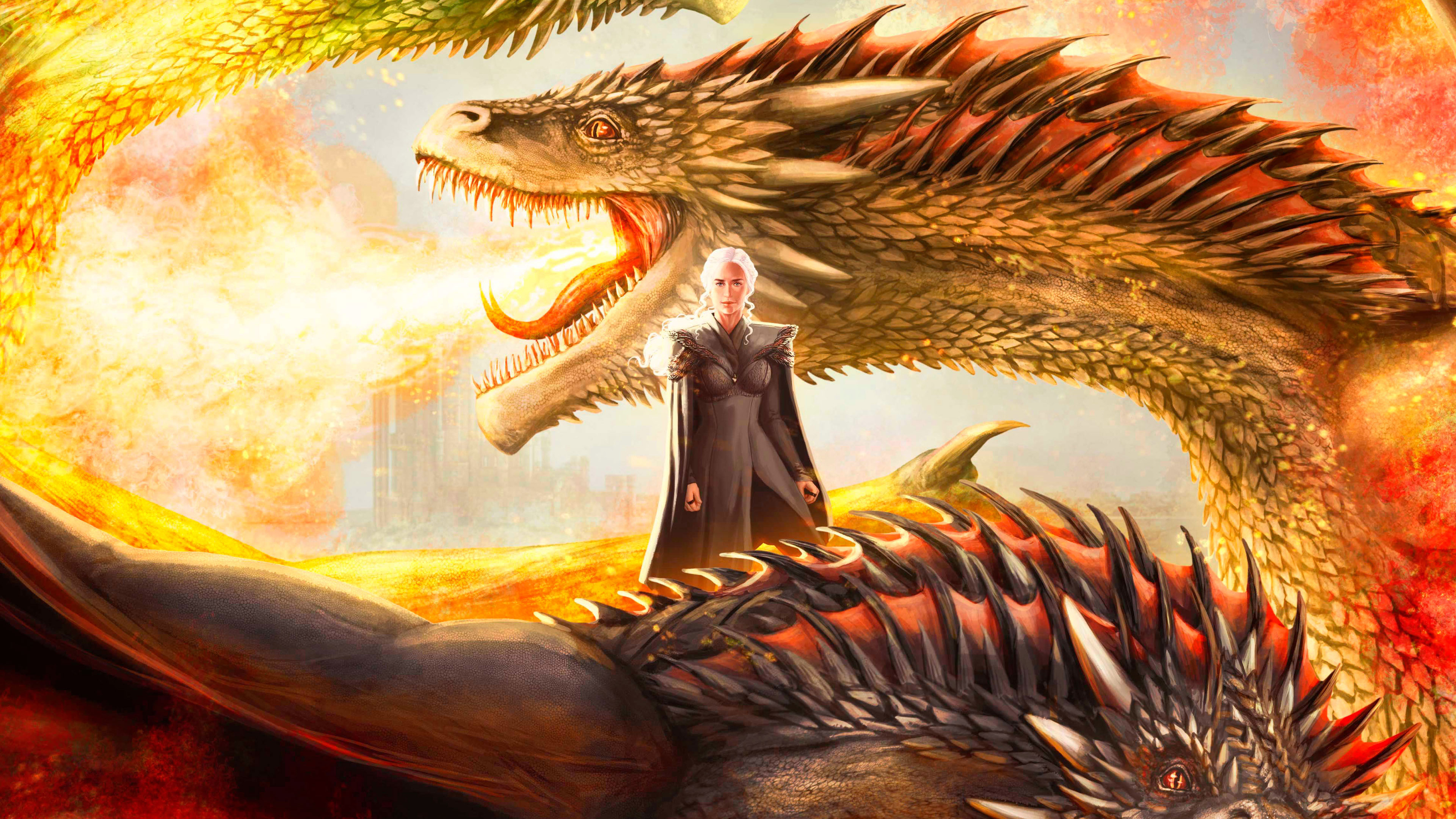 game of thrones dragon wallpaper,dragon,dinosaur,extinction,cg artwork,fictional character