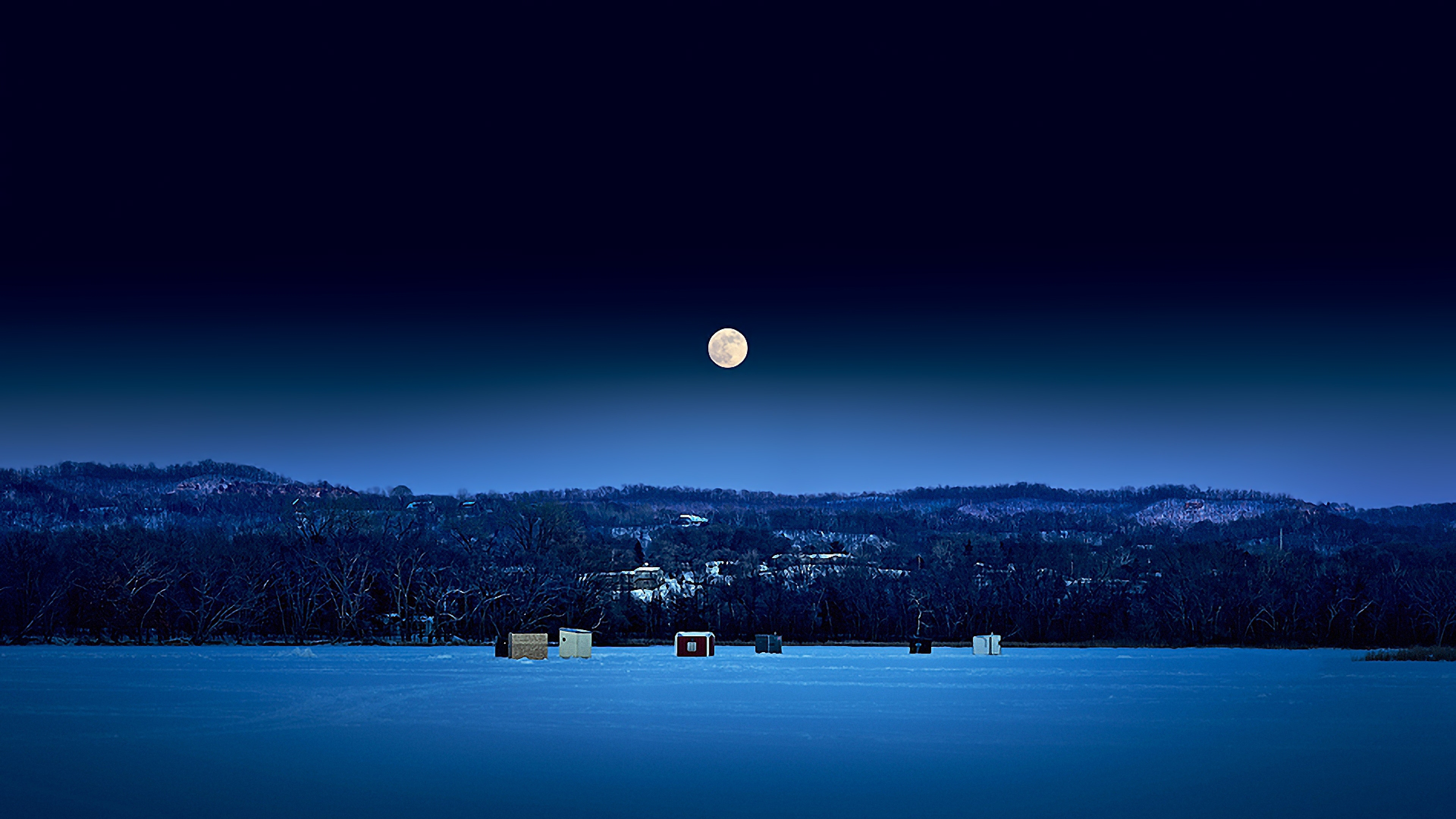 nuit lune fond d'écran hd,ciel,lune,la nature,bleu,lumière