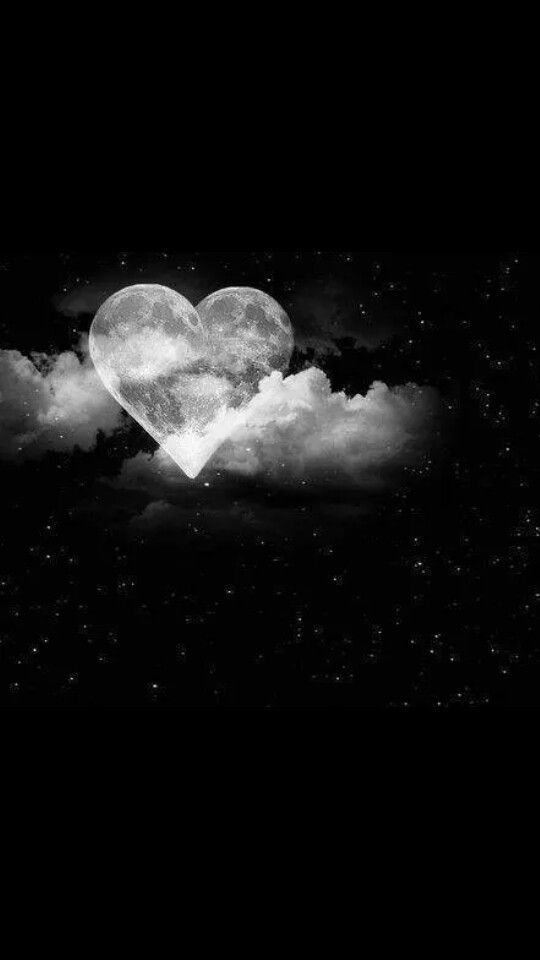 beautiful moon light love hd wallpapers,sky,black,cloud,darkness,black and white