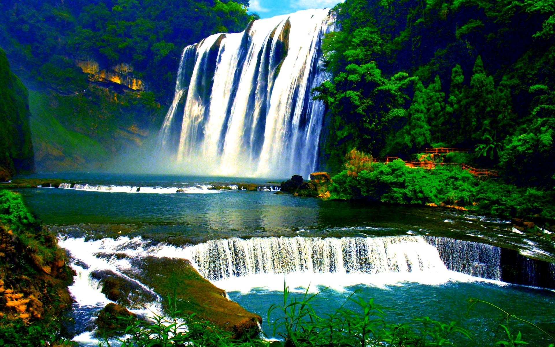 carta da parati a cascata animata,cascata,risorse idriche,corpo d'acqua,paesaggio naturale,natura