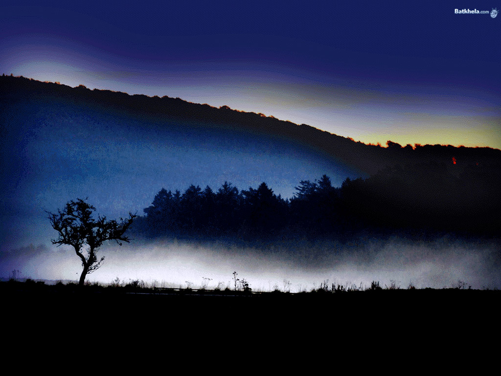 noche naturaleza fondo de pantalla,cielo,naturaleza,paisaje natural,niebla,niebla