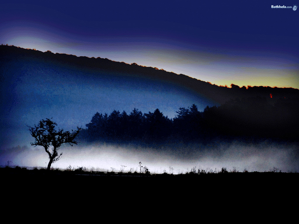 night nature wallpaper,sky,nature,natural landscape,atmospheric phenomenon,mist