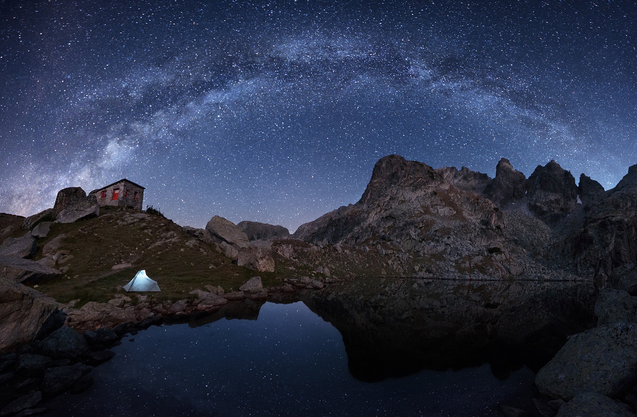 fond d'écran nature nuit,ciel,la nature,réflexion,nuit,paysage naturel