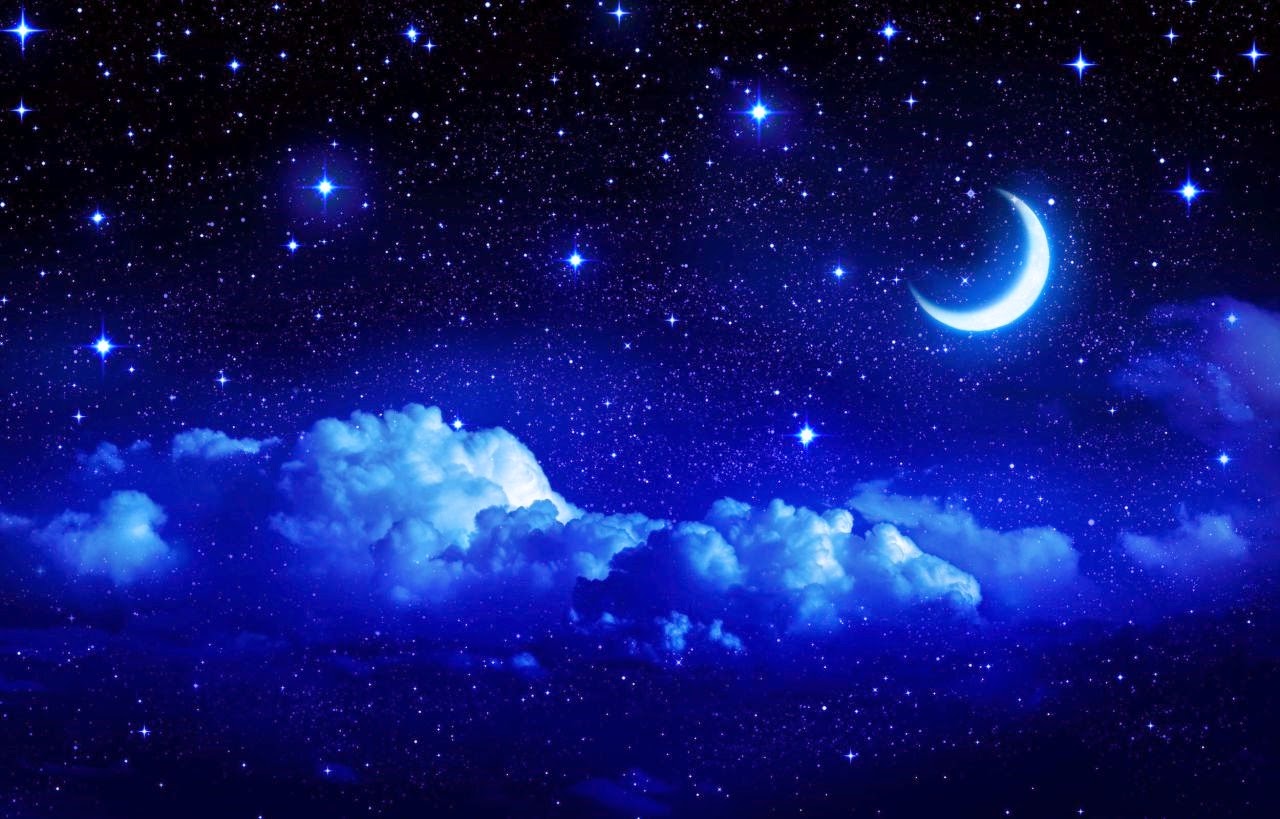 美しい月の夜の壁紙,青い,空,雰囲気,自然,宇宙