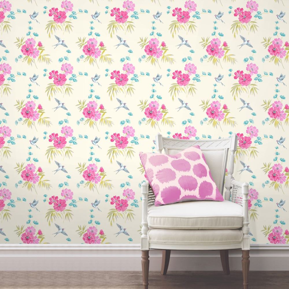 침실을위한 토트넘 벽지,벽지,벽 스티커,분홍,무늬,벽