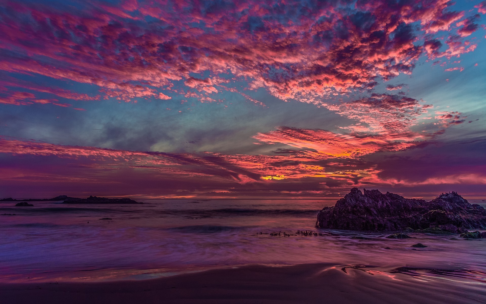 carta da parati nuvole al tramonto,cielo,ultimi bagliori,natura,cielo rosso al mattino,orizzonte