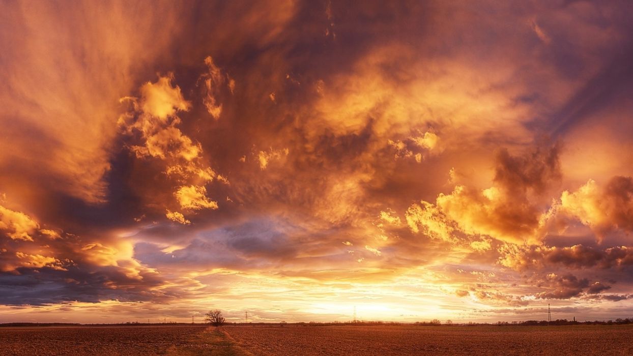 fond d'écran nuages ​​coucher de soleil,ciel,nuage,rémanence,la nature,horizon