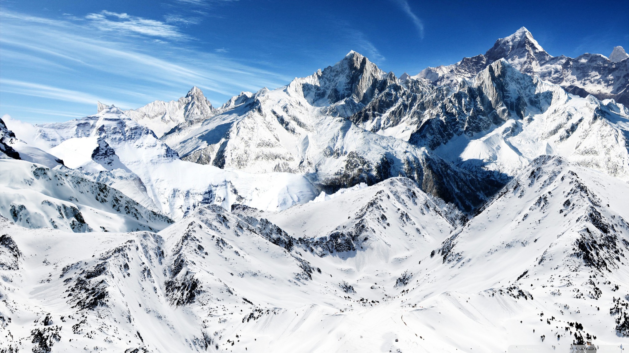 snowy wallpaper,mountainous landforms,mountain,mountain range,glacial landform,massif