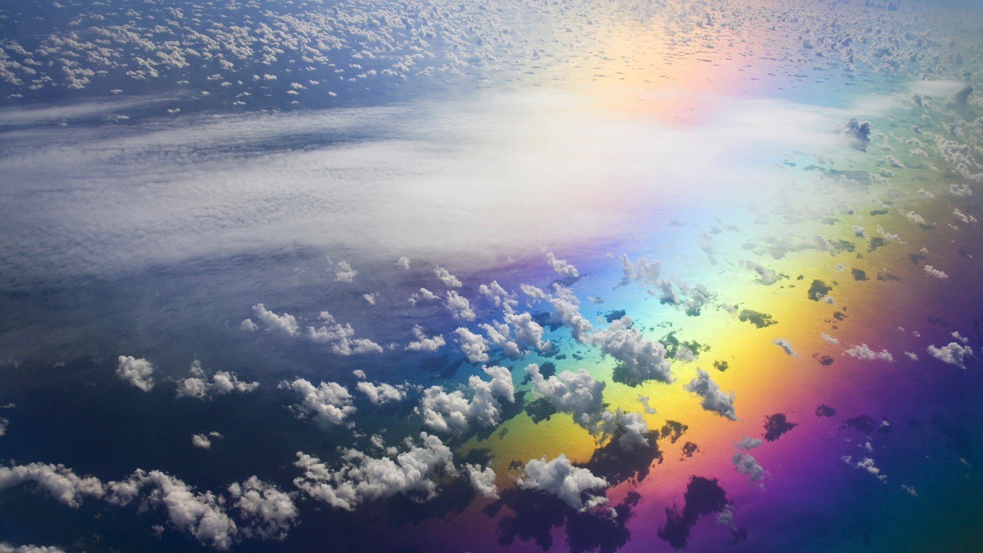 carta da parati nuvole arcobaleno,cielo,atmosfera,nube,blu,giorno