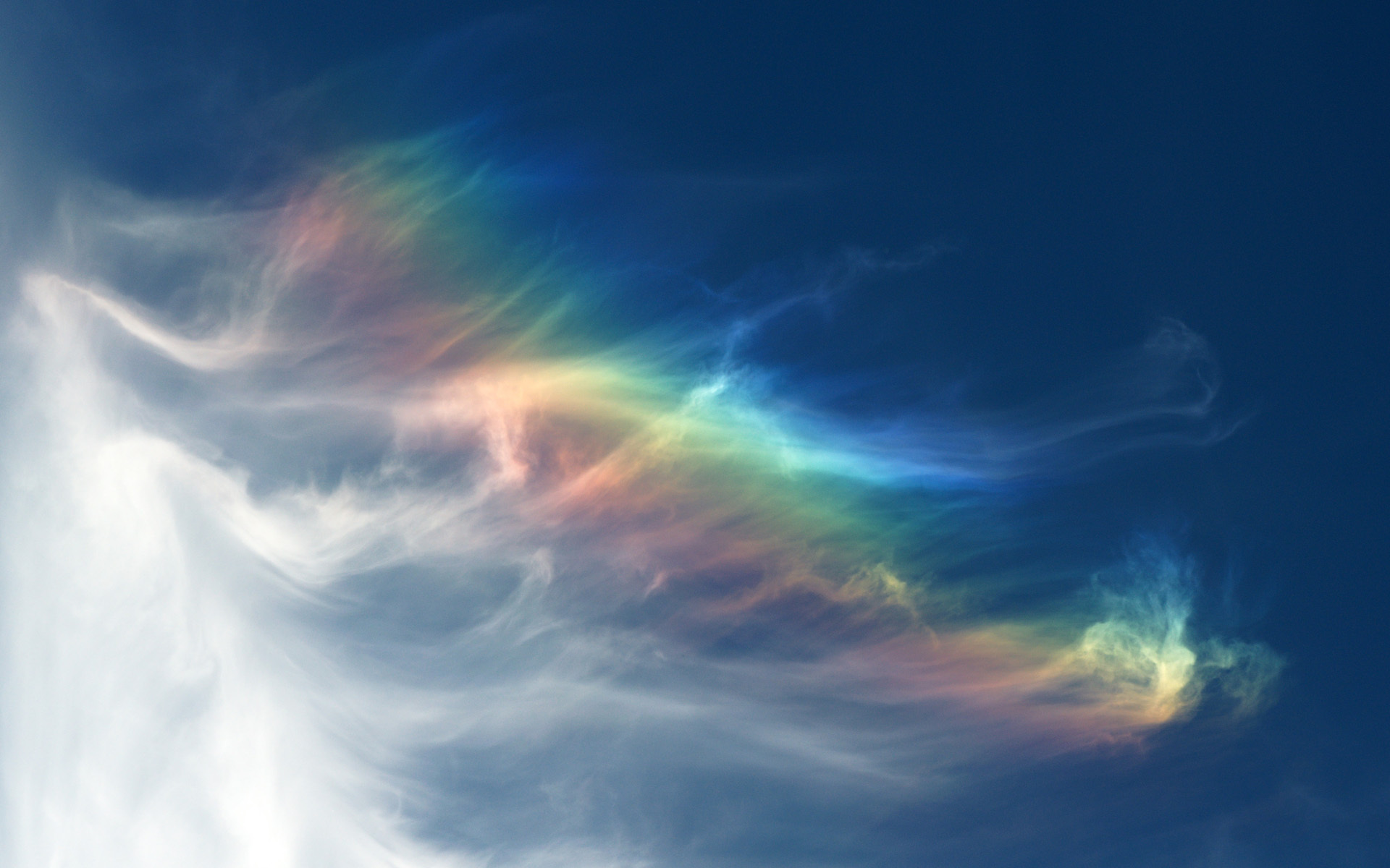 虹の雲の壁紙,空,青い,雲,雰囲気,昼間