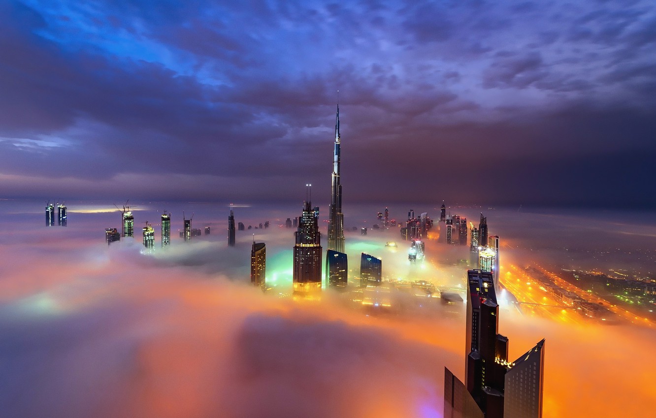 emirati arabi uniti,cielo,città,paesaggio urbano,orizzonte,area urbana