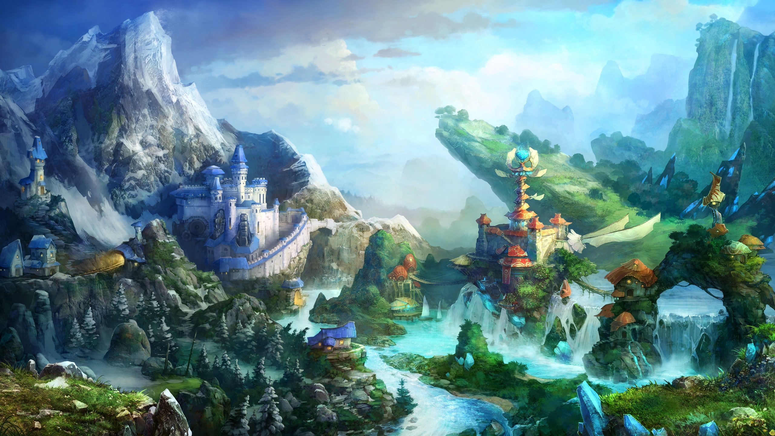 rpg wallpaper,action adventure game,natural landscape,nature,strategy video game,painting