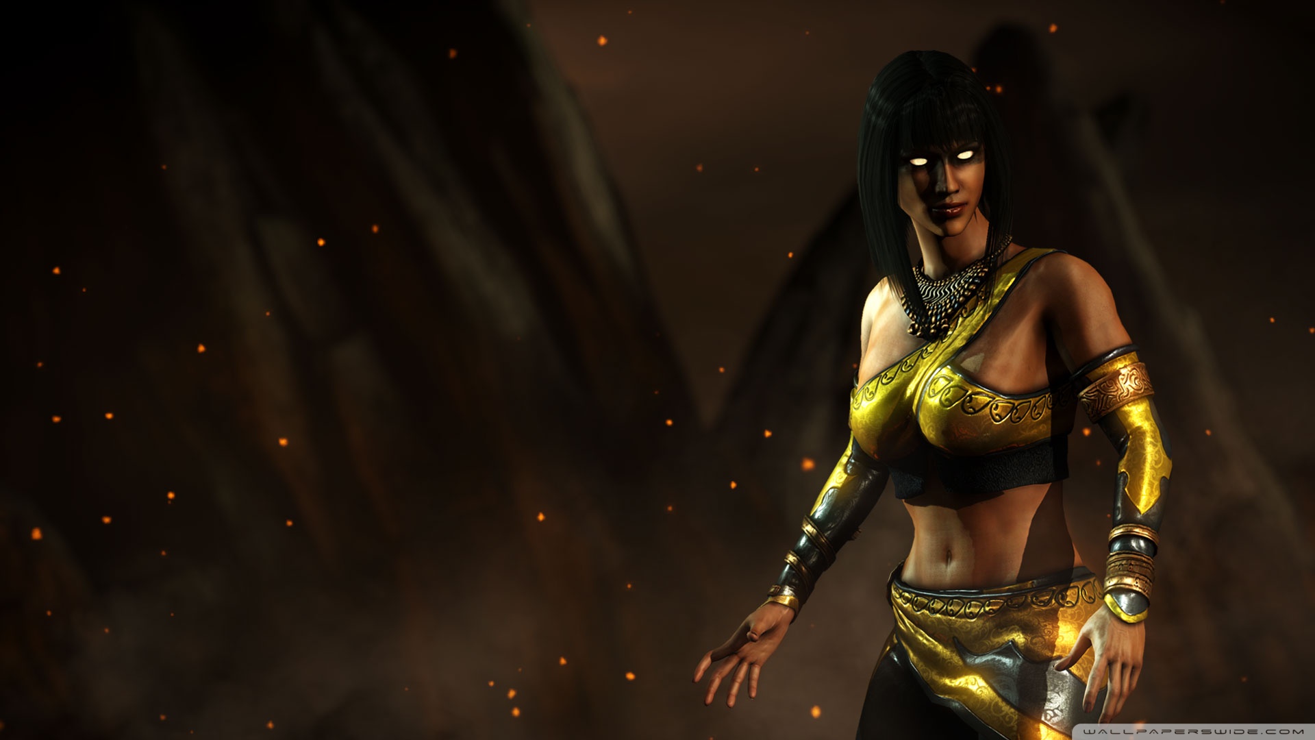 tanya wallpaper,cg artwork,fictional character,darkness,muscle,screenshot