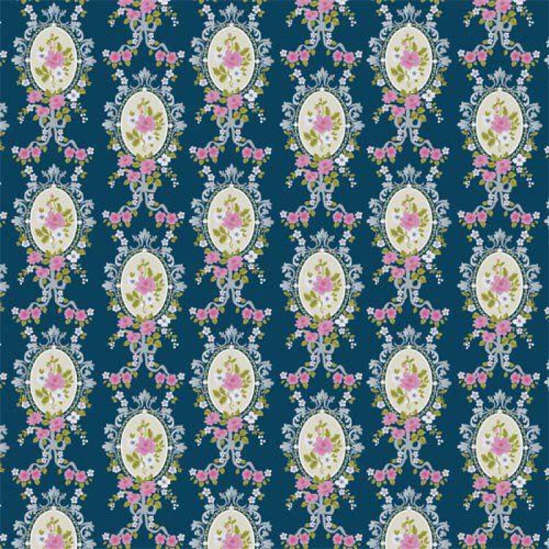 blue victorian wallpaper,pattern,motif,visual arts,textile,design