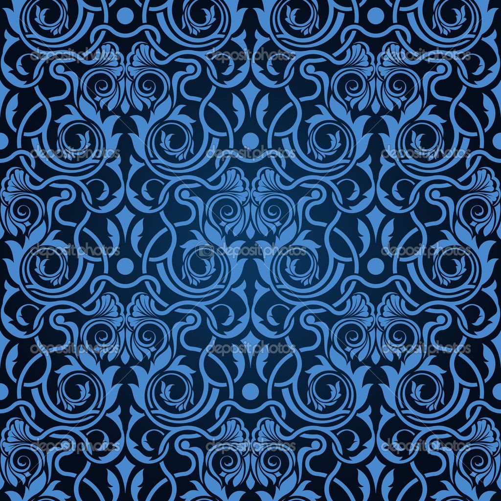 blaue viktorianische tapete,blau,muster,kobaltblau,design,elektrisches blau