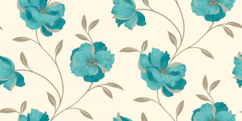 teal flower wallpaper,blue,aqua,pattern,turquoise,green