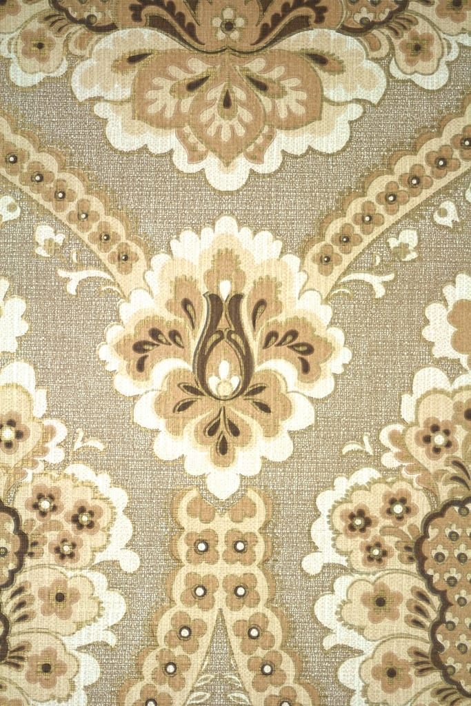 large pattern wallpaper,beige,brown,lace,embroidery,textile