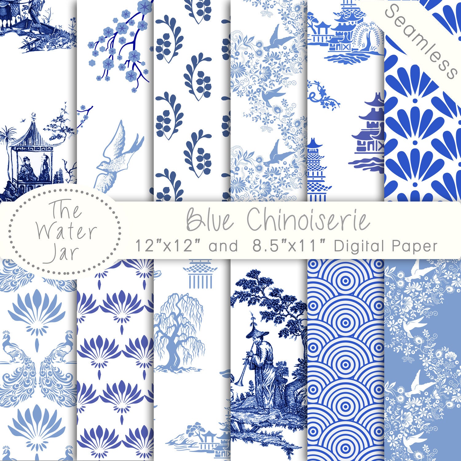 chinese pattern wallpaper,blue,pattern,line,blue and white porcelain,design