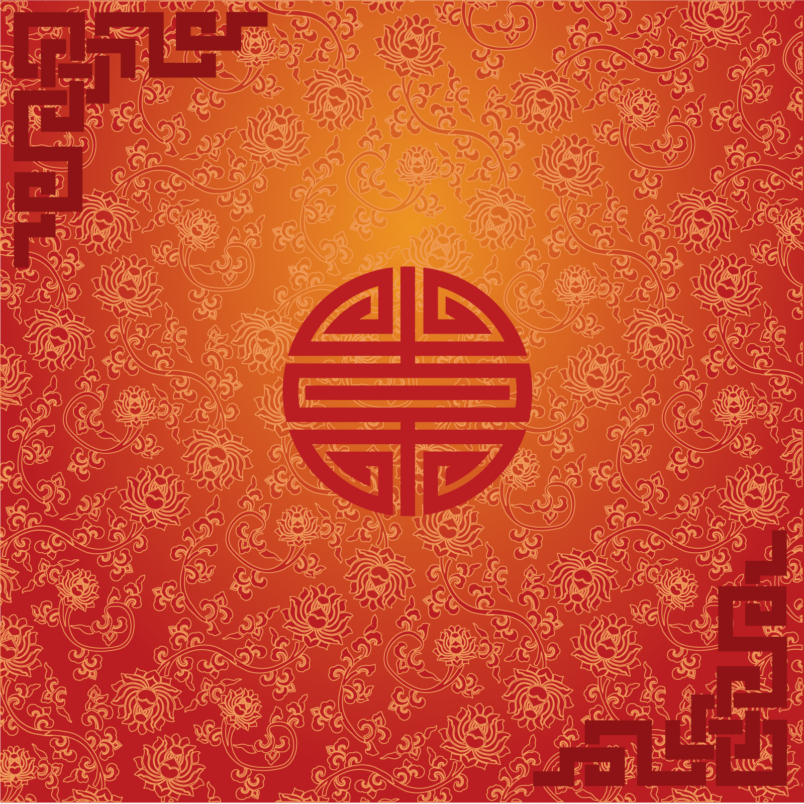 중국 패턴 벽지,주황색,본문,무늬,폰트,원