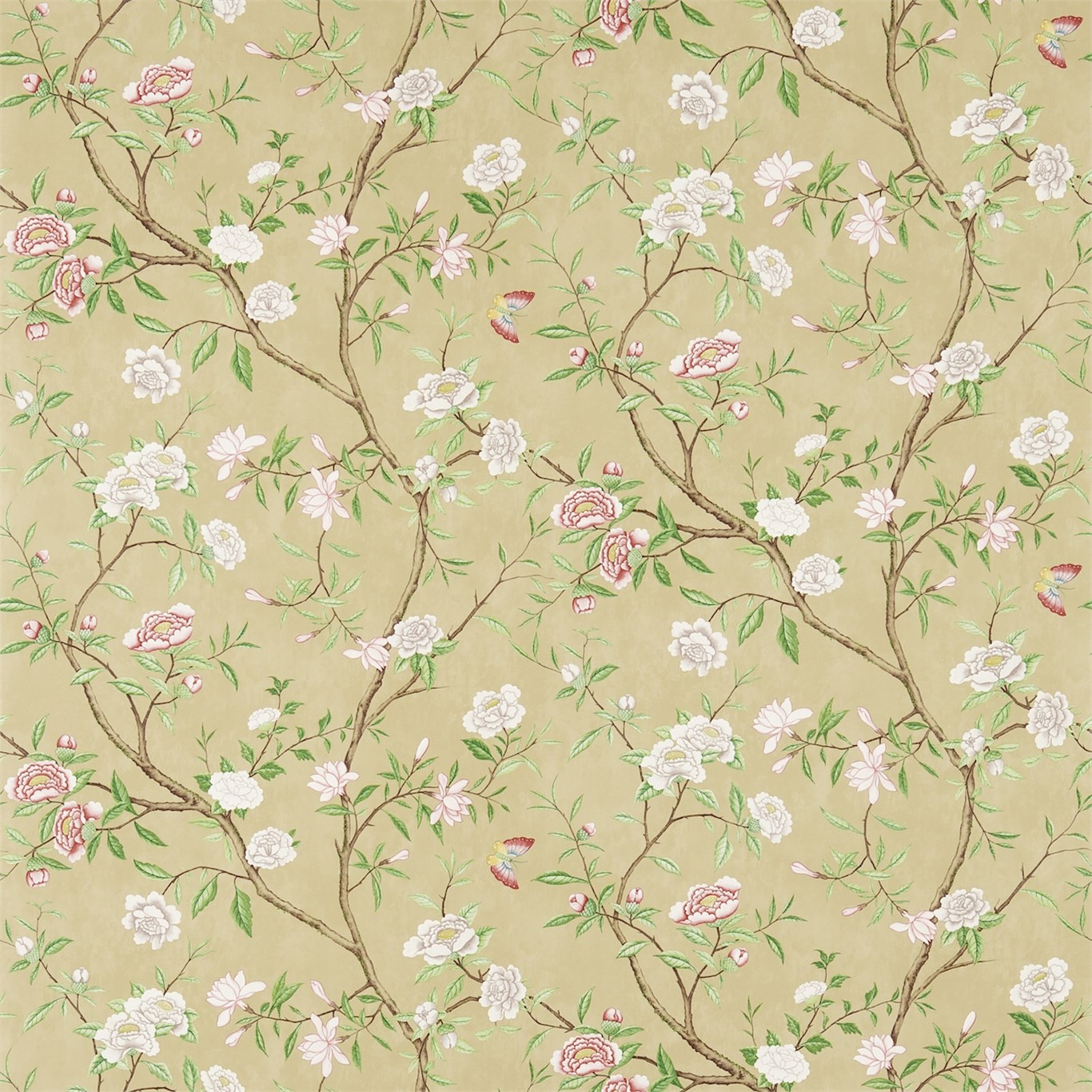gold chinoiserie wallpaper,branch,wallpaper,plant,flower,pattern