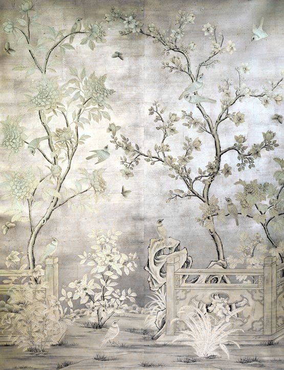 chinoiserie 배경 벽화,나무,식물,작은 가지,벽지,미술