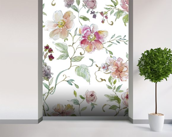 chinoiserie wallpaper mural,wall,plant,wallpaper,wall sticker,botany