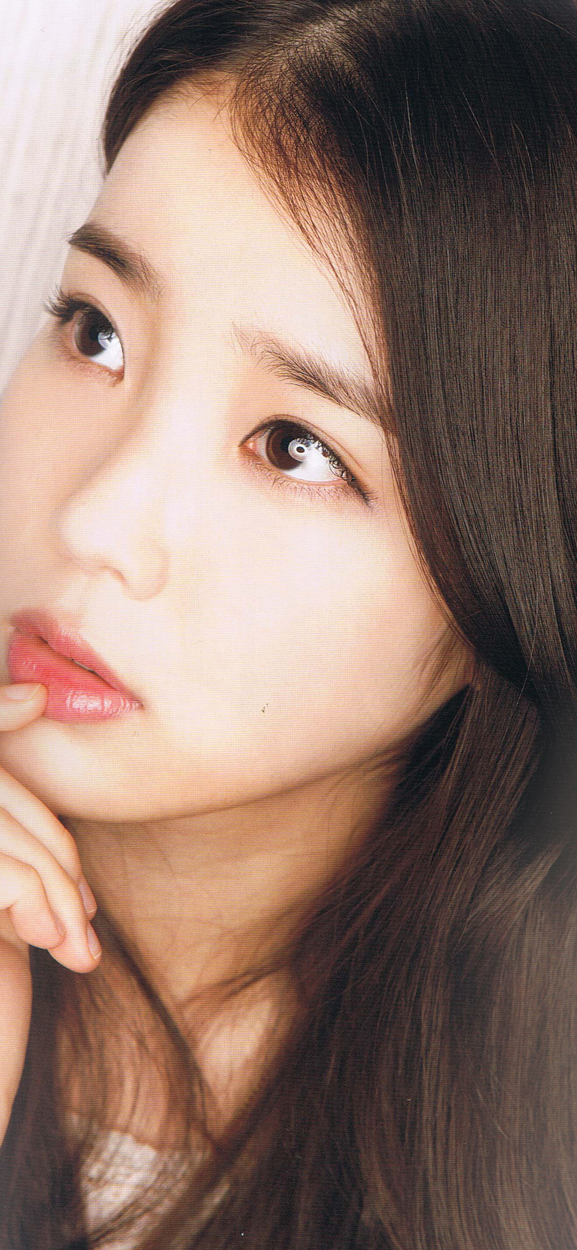 iu wallpaper iphone,face,hair,lip,eyebrow,skin