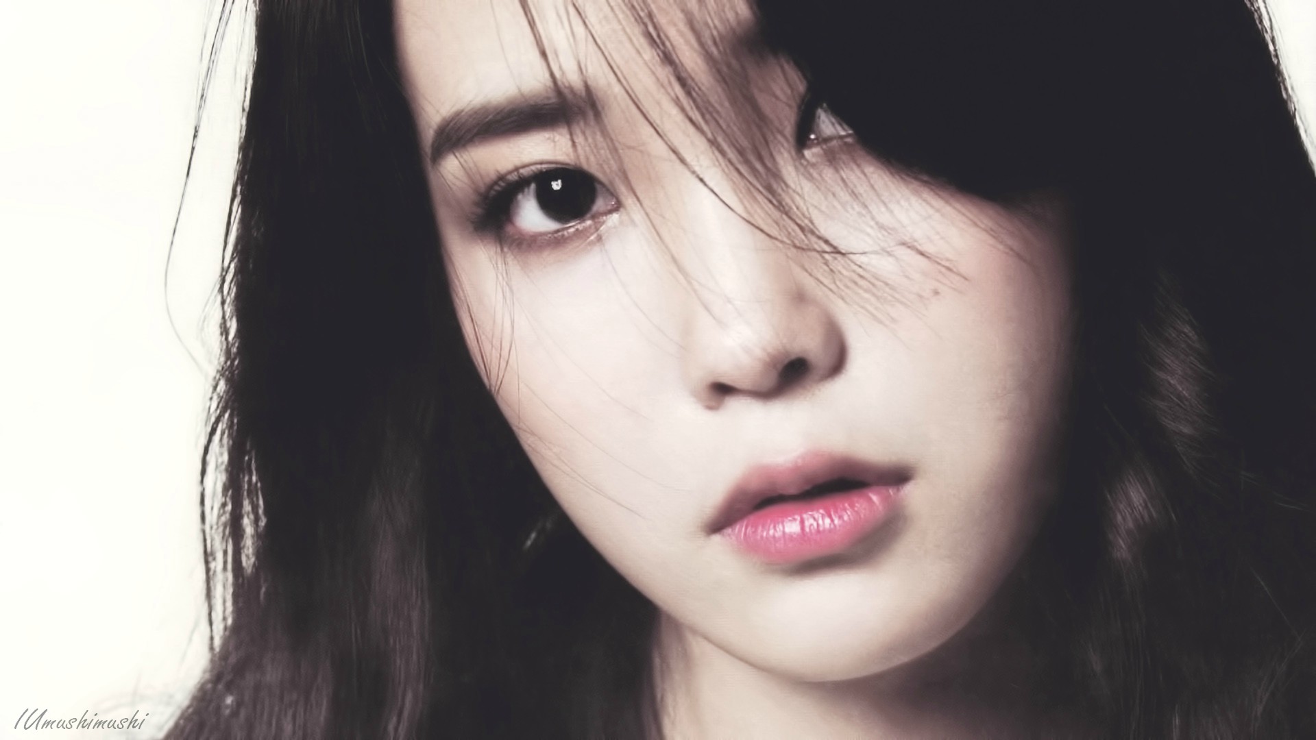 iu wallpaper iphone,face,hair,lip,eyebrow,nose