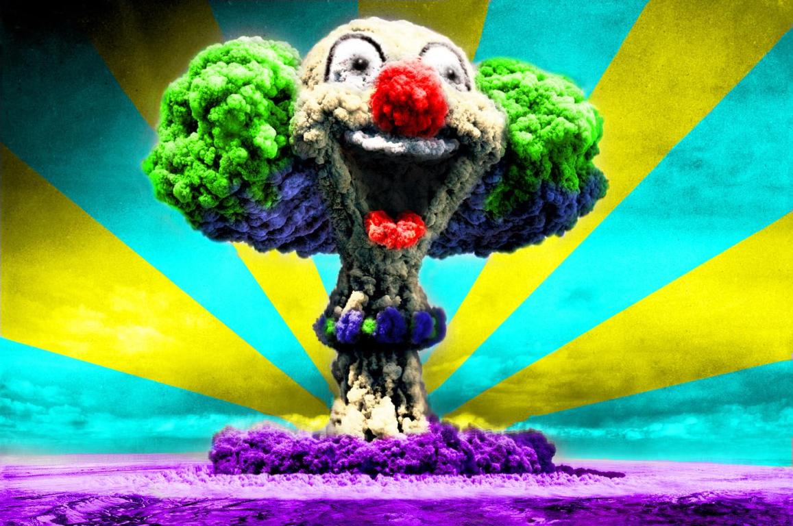 bomb wallpaper,clown,performing arts,organism,animation,performance