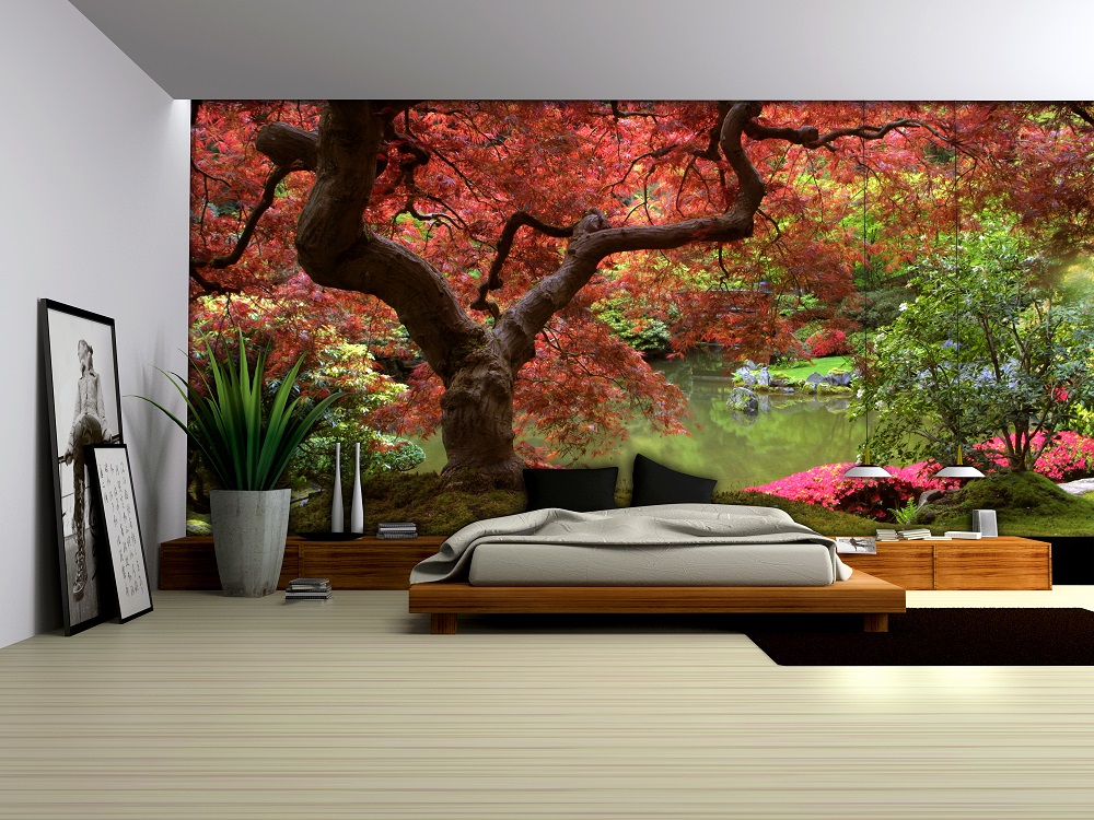 papel pintado 3d para paredes uk,naturaleza,paisaje natural,árbol,habitación,pared