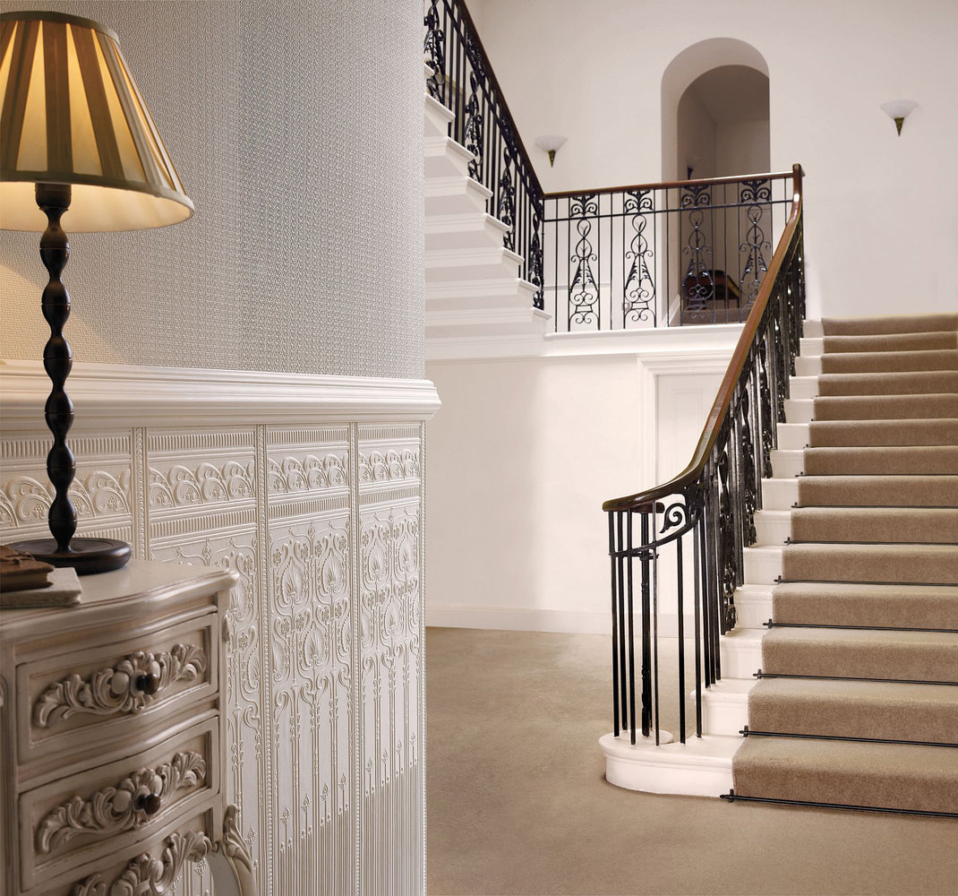 dado wallpaper,stairs,property,floor,handrail,interior design