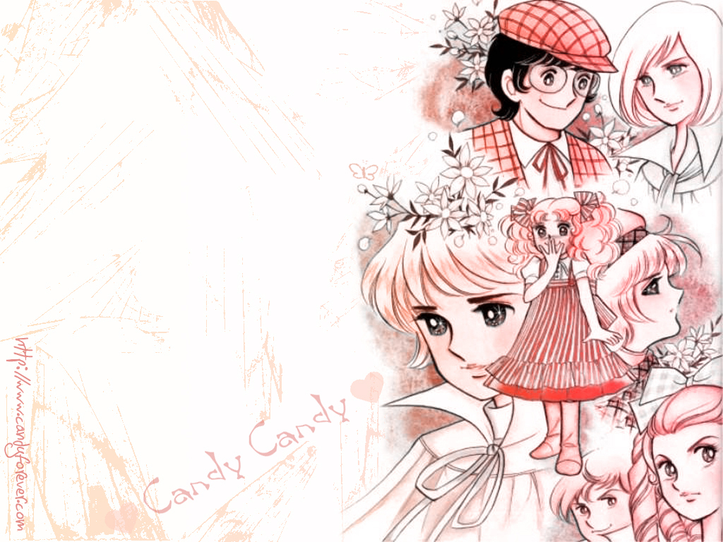 candy candy wallpaper,cartoon,illustration,anime,line,line art