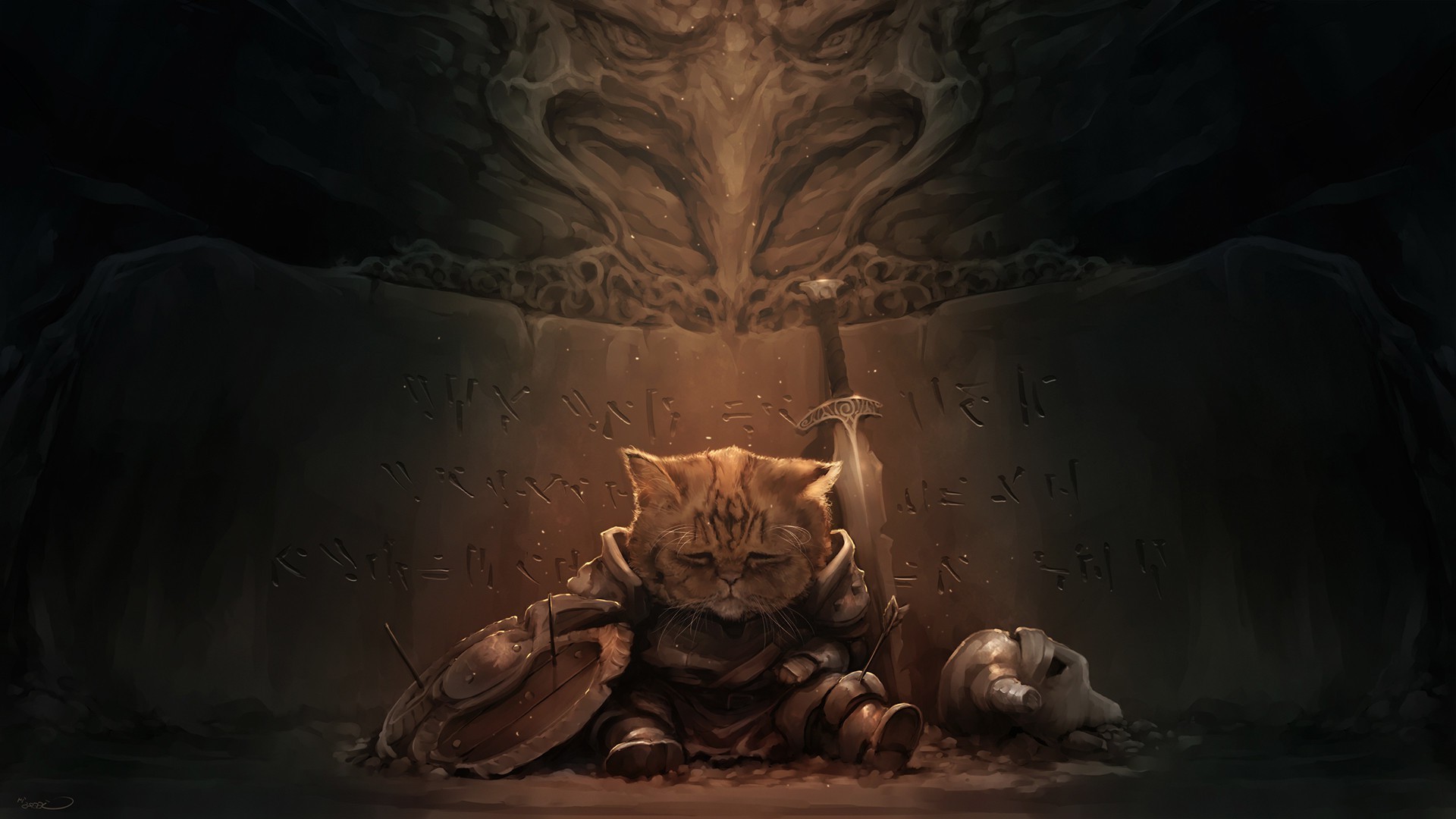 lirik wallpaper,darkness,cg artwork,whiskers,cat,fictional character