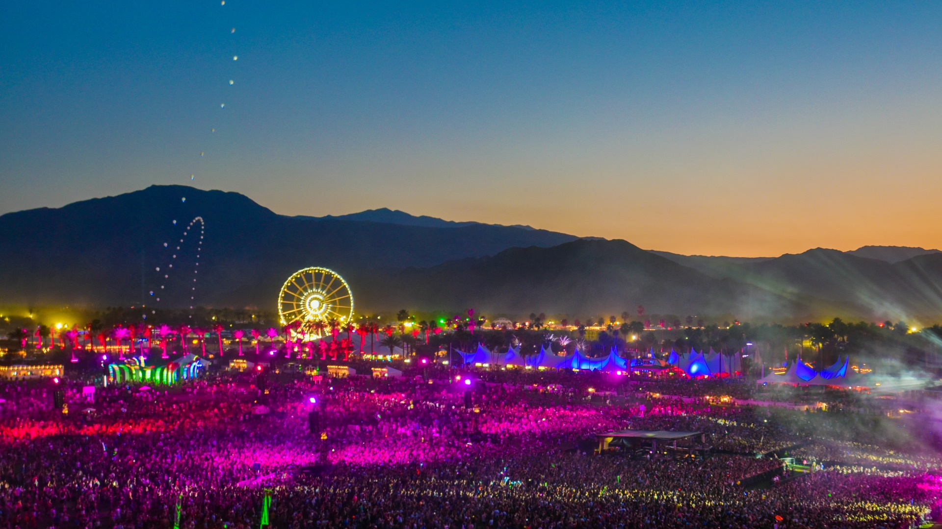 carta da parati coachella,natura,cielo,leggero,notte,attrazione turistica