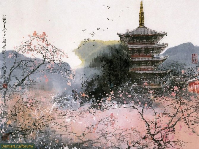 wallpaper перевод,pagoda,watercolor paint,tower,chinese architecture,architecture