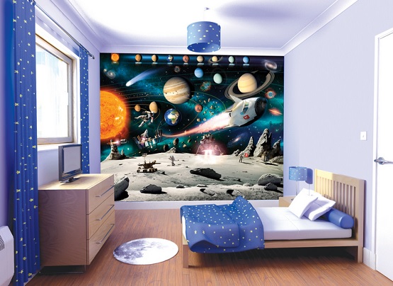 fondo de pantalla de dormitorio de star wars,habitación,sala,fondo de pantalla,diseño de interiores,pared