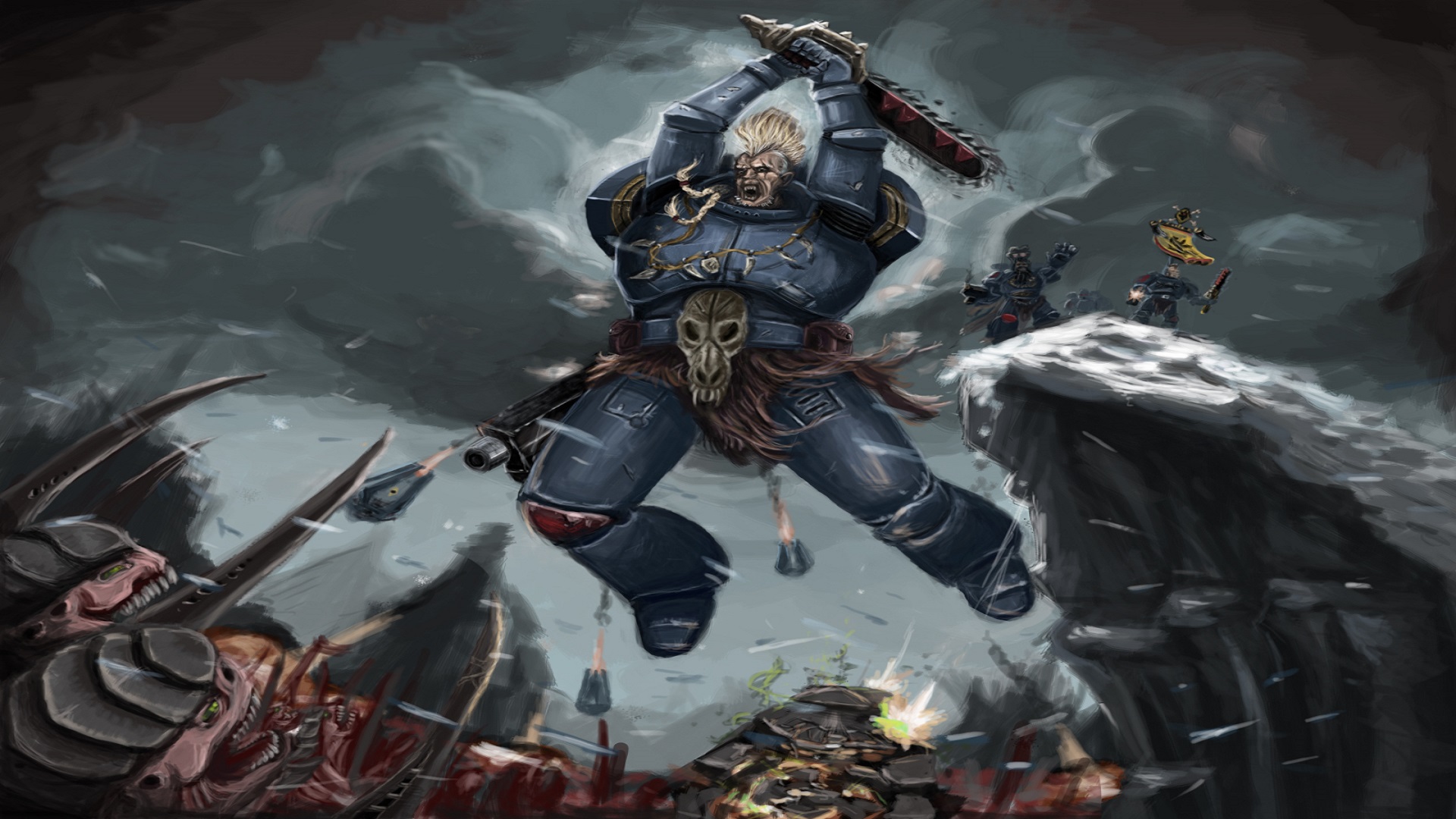 warhammer 40000 wallpaper,action adventure game,pc game,cg artwork,demon,adventure game