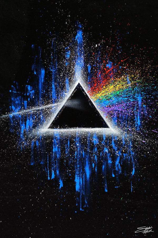 dark side wallpaper,blue,reflection,light,triangle,lighting