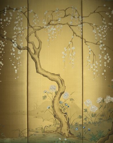 papier peint japonais pour murs,arbre,mur,art,la peinture,arts visuels