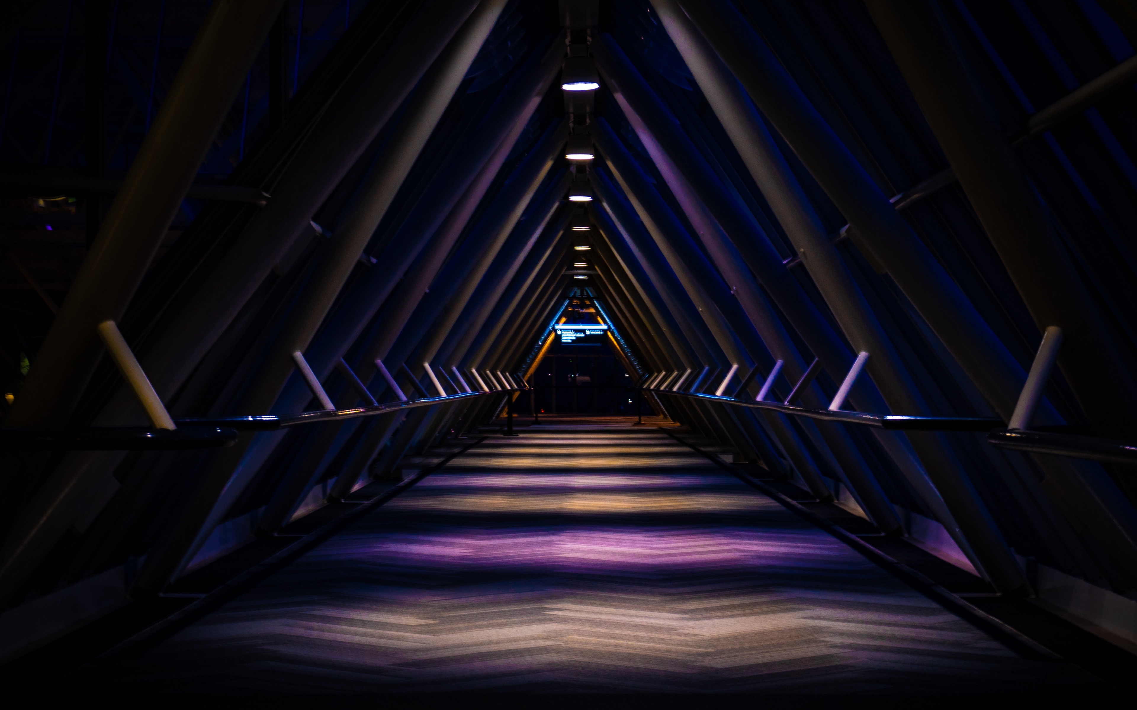 トンネルの壁紙,青い,光,対称,闇,空